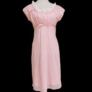 Vintage Jody California Pink Milkmaid Dress M/L